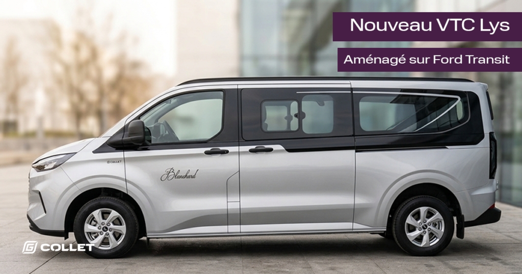 VTC LYS Ford Transit Custom aménagement funéraire Collet.